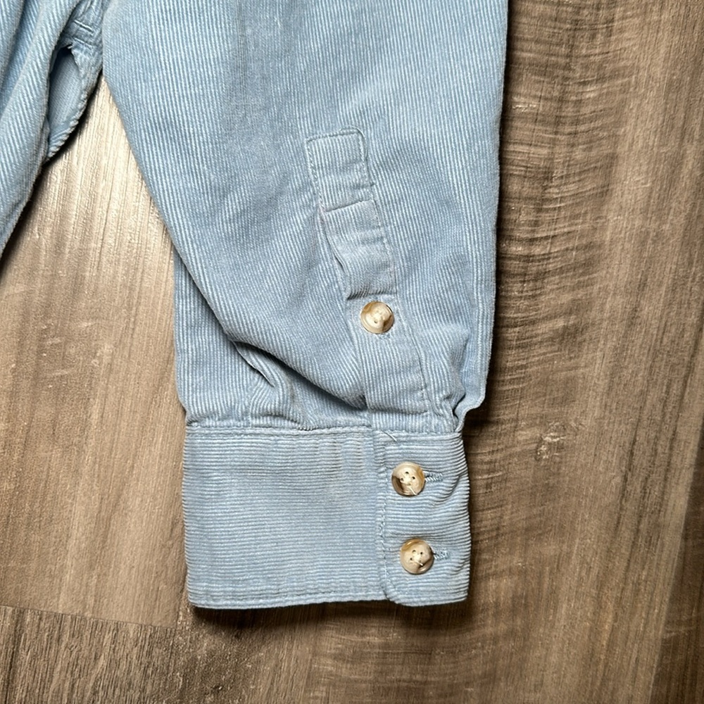 Madewell Corduroy Oversized Cropped Long Sleeve Button Down - Small - Picture 3 of 5